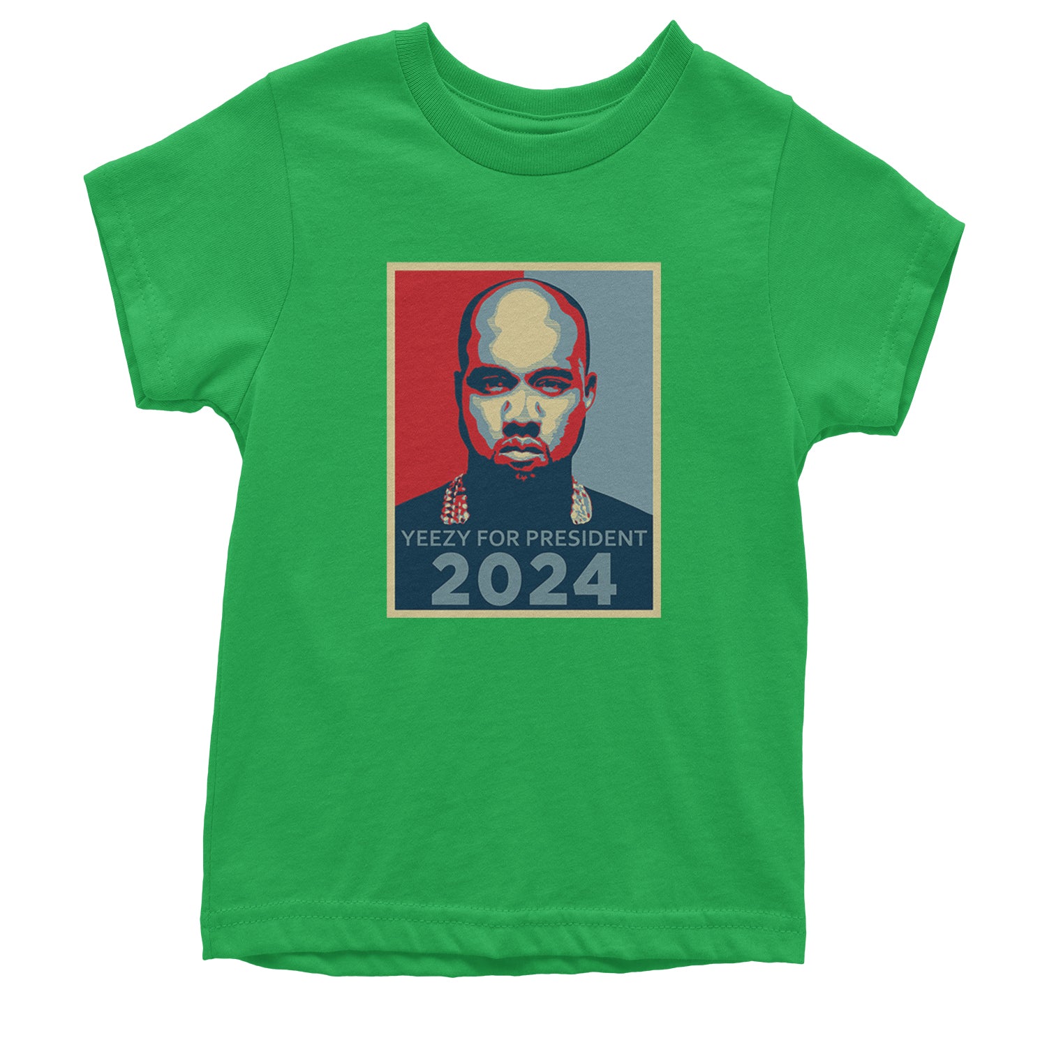 Yeezus For President Vote for Ye Youth T-shirt Kelly Green