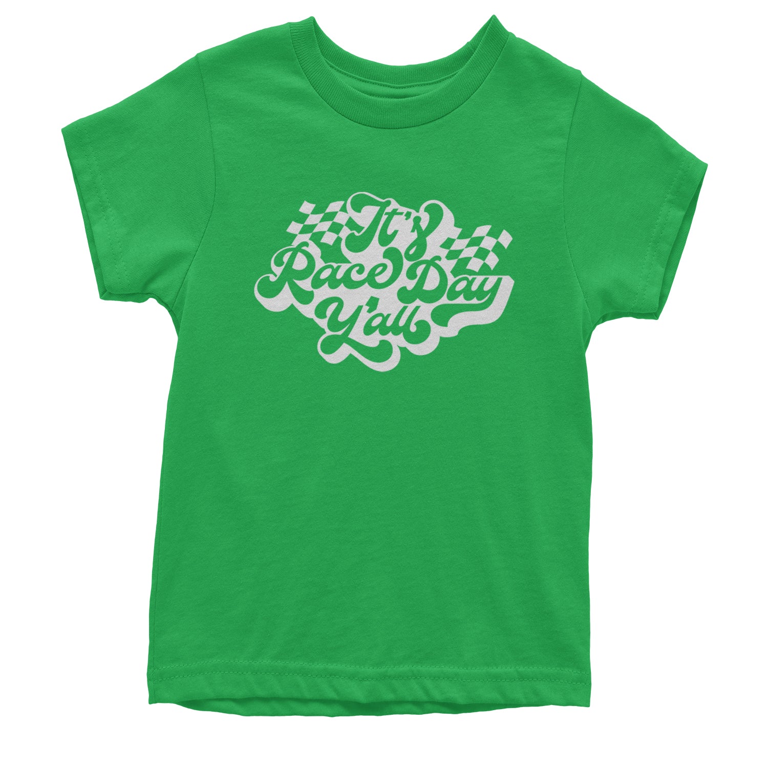 It's Race Day, Y'all Youth T-shirt Kelly Green