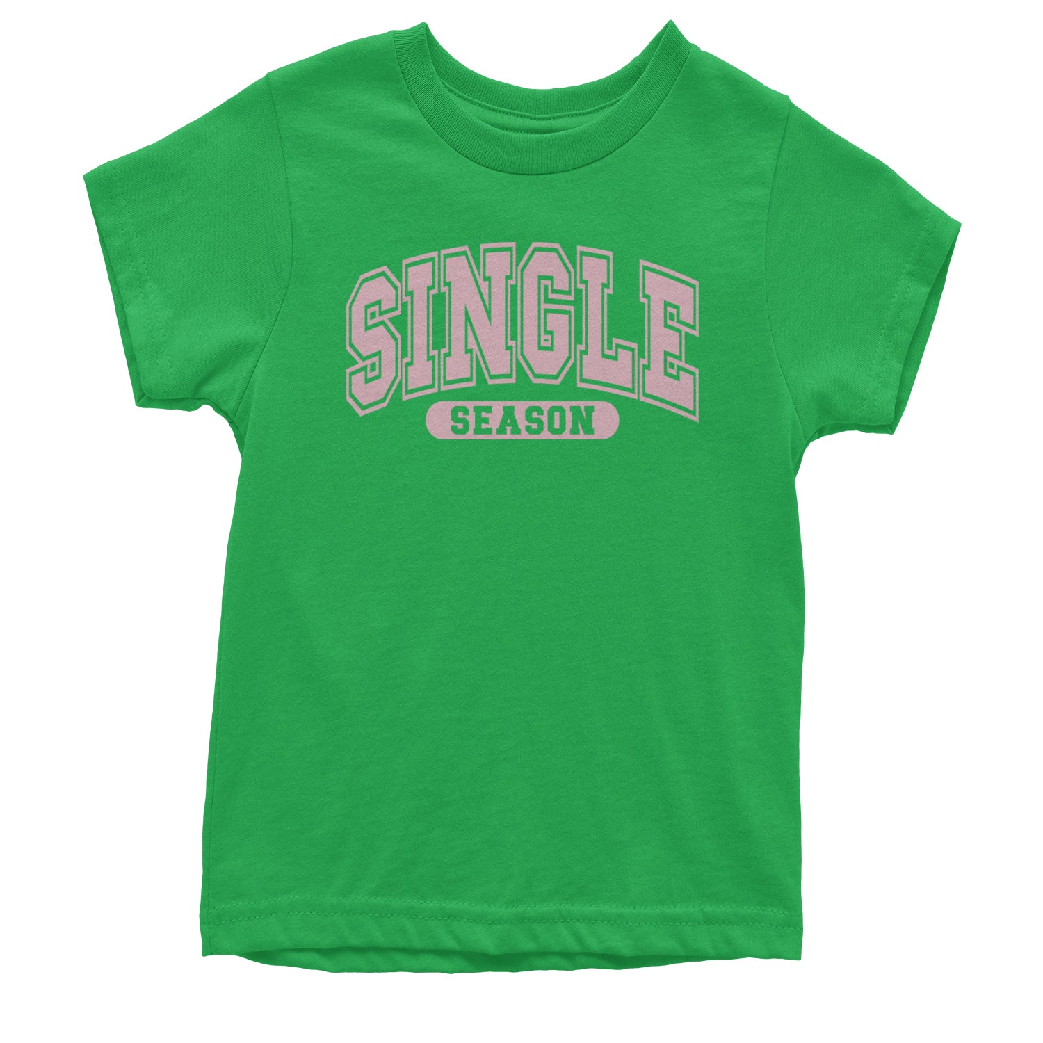 Single Season Valentine's Day Youth T-shirt Kelly Green