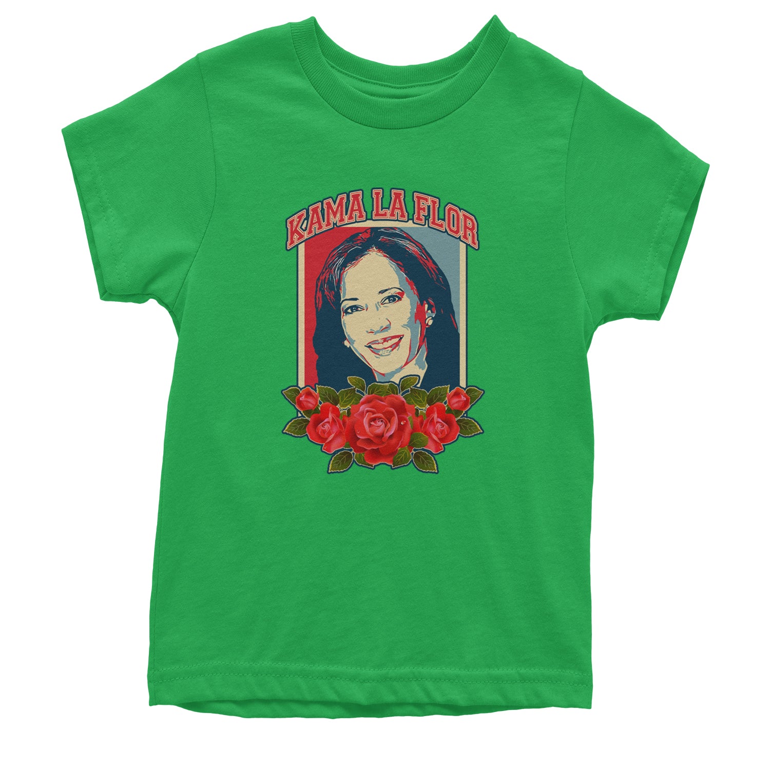 Kama La Flor Kamala Como La Flor Youth T-shirt Kelly Green