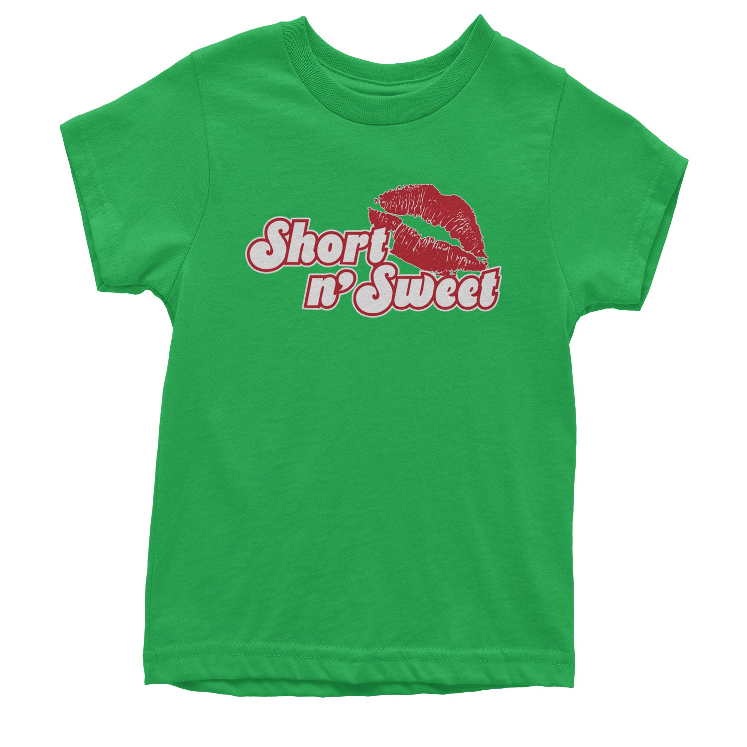 Short N' Sweet Red Lips Youth T-shirt Kelly Green