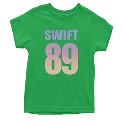 Lover Era Swift 89 Birth Year Music Fan TTPD Youth T-shirt Kelly Green