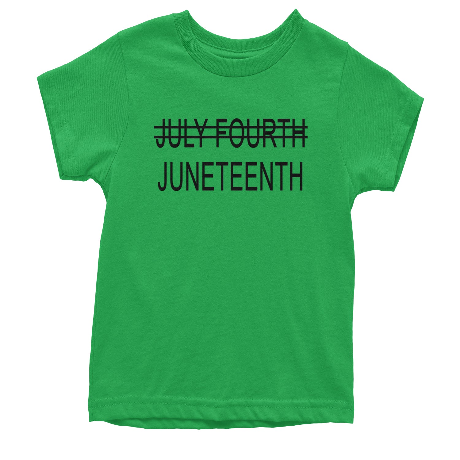 Juneteenth (July Fourth Crossed Out) Jubilee Youth T-shirt Heather Grey