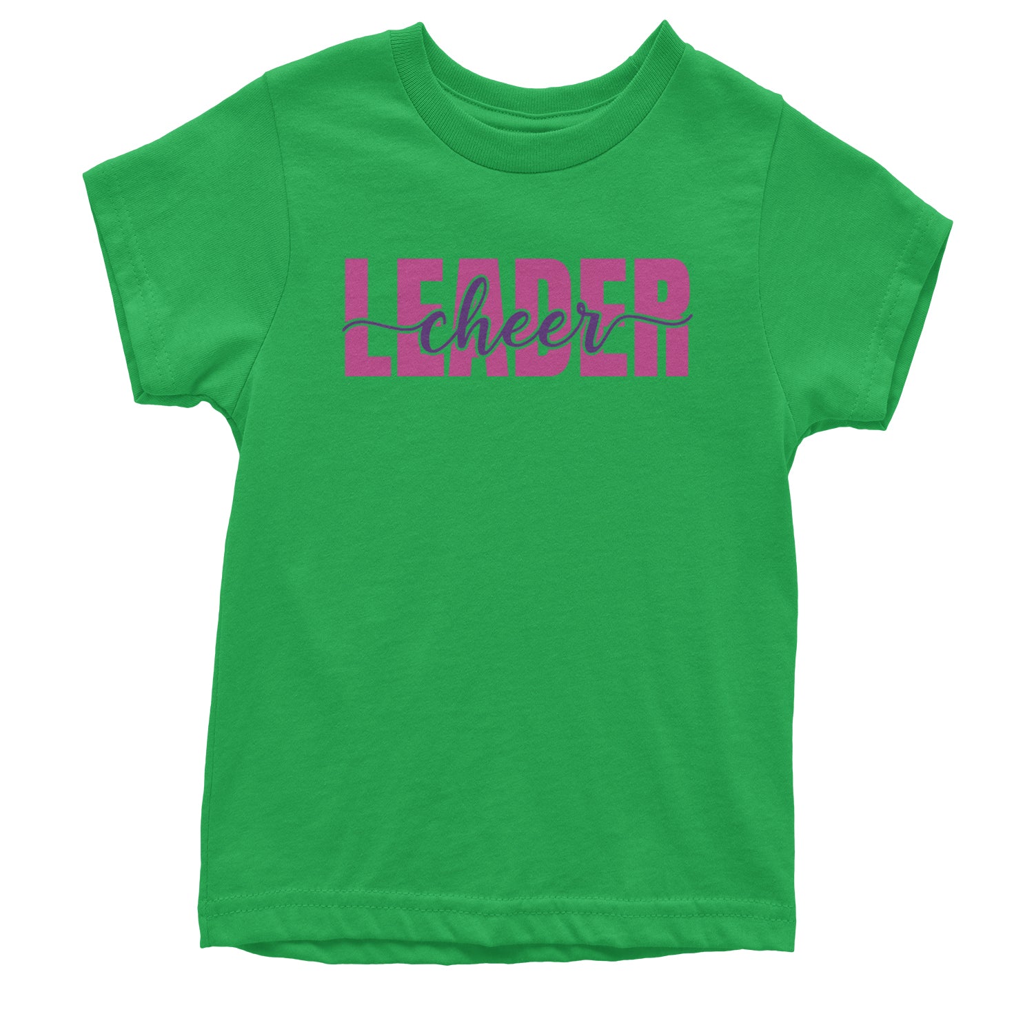 Cheerleader Script Style Youth T-shirt Kelly Green