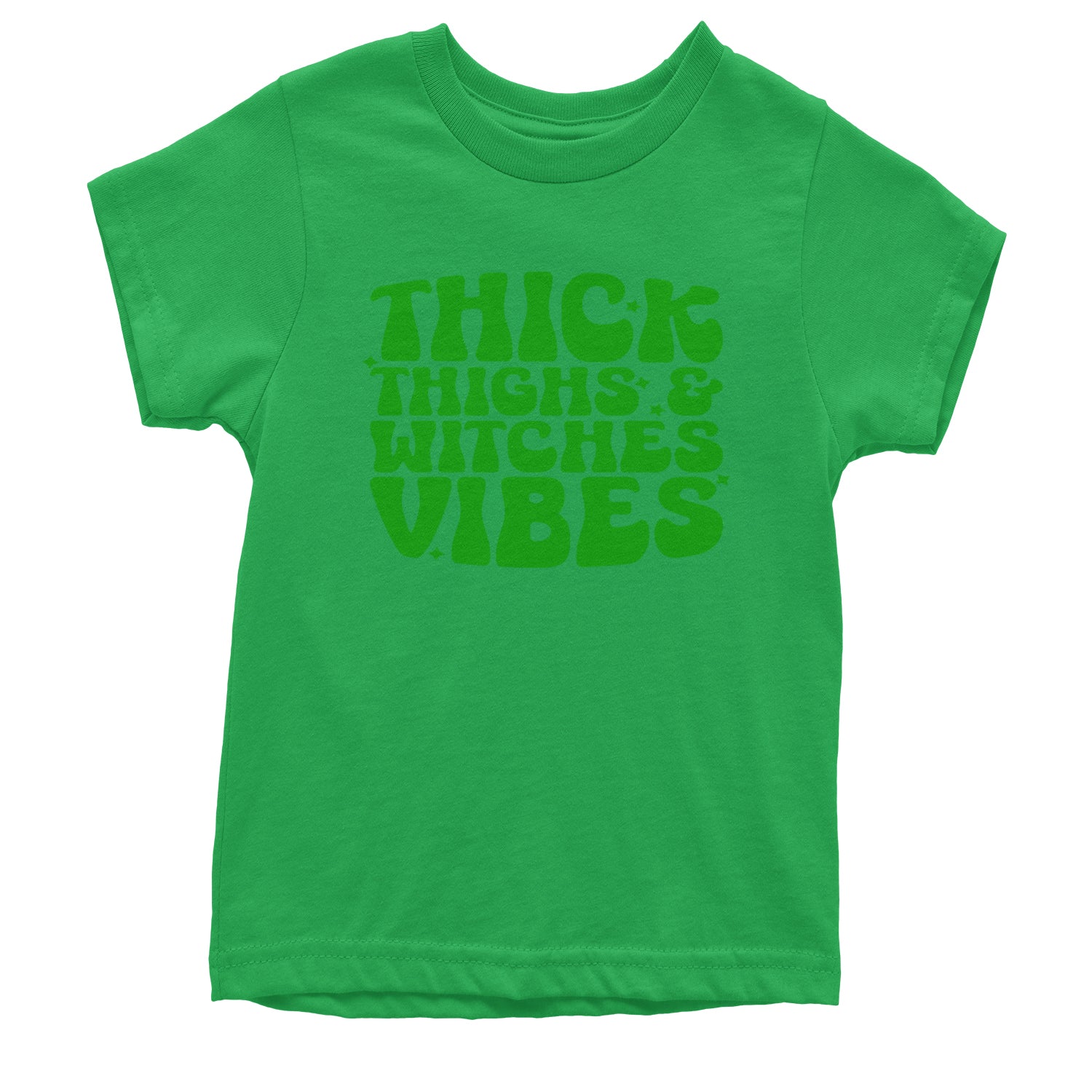 Thick Thighs And Witches Vibes Youth T-shirt Kelly Green