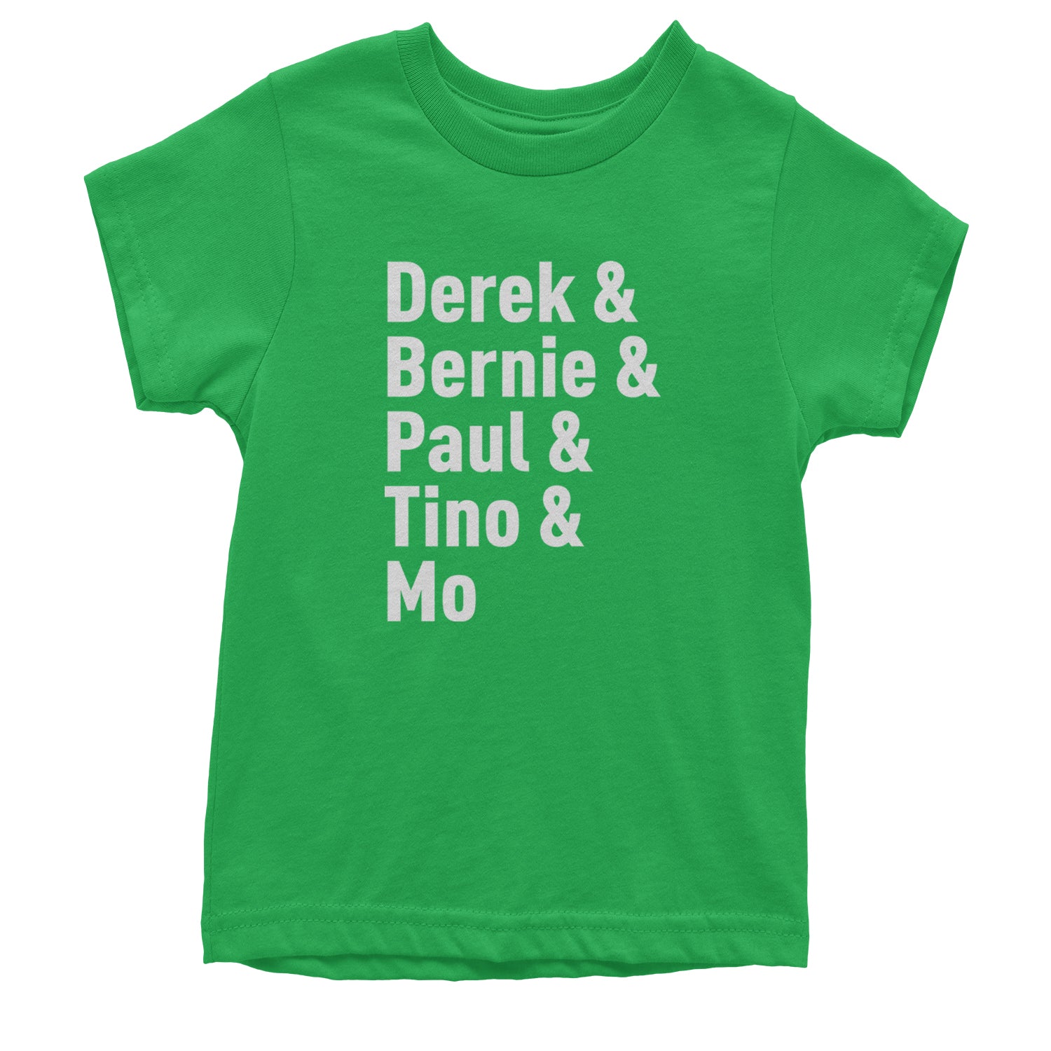 Derek & Bernie & Paul & Tino & Mo Youth T-shirt Kelly Green