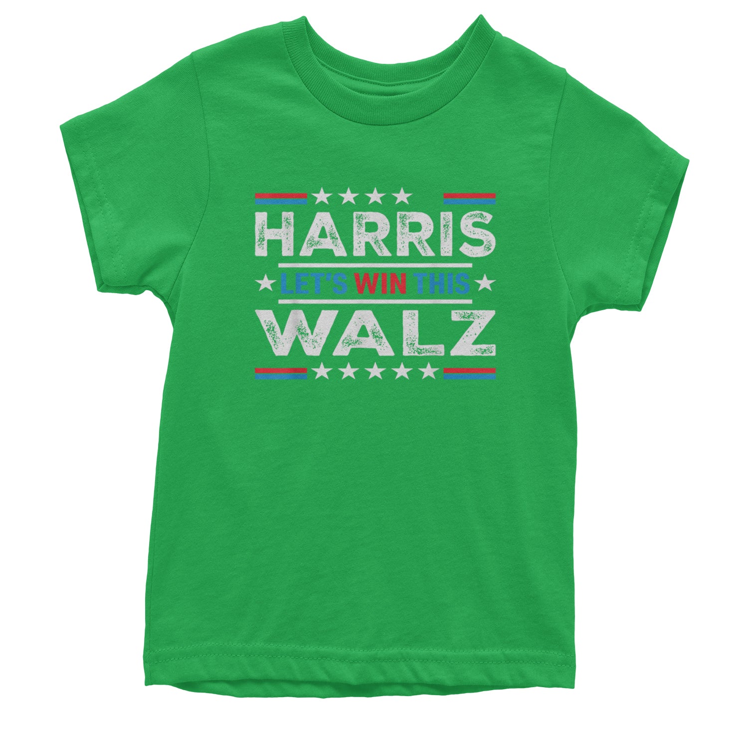 Kamala Harris and Tim Walz For President Youth T-shirt Kelly Green