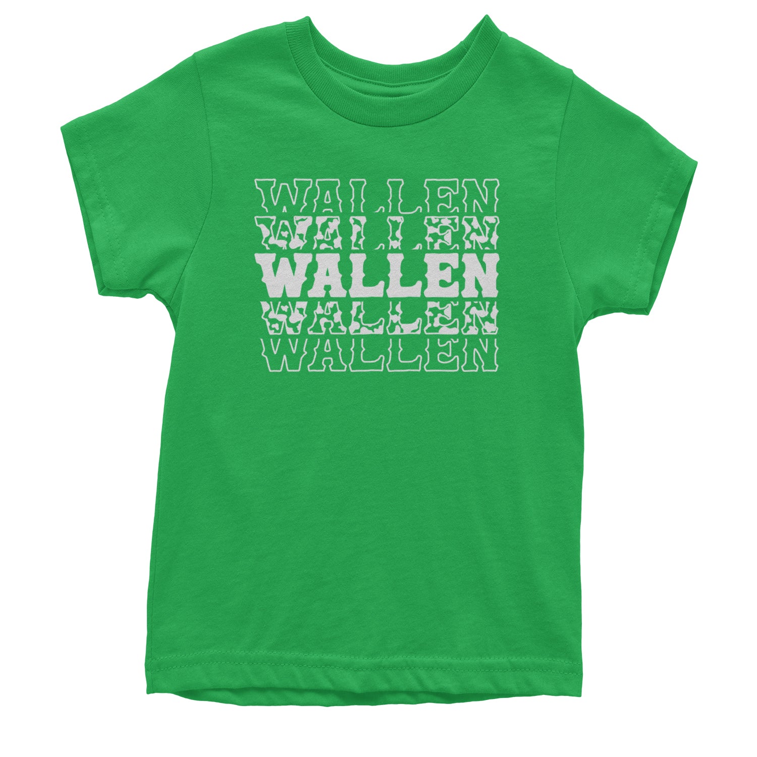 Wallen Country Music Western Youth T-shirt Kelly Green