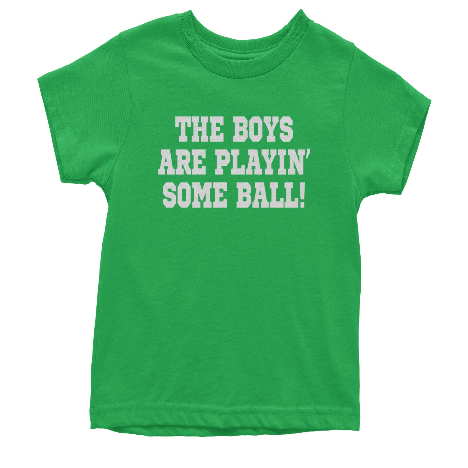 The Boys Are Playing Some Baseball Youth T-shirt Kelly Green