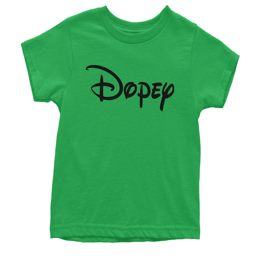 Dopey - 7 Dwarfs Costume Youth T-shirt Kelly Green