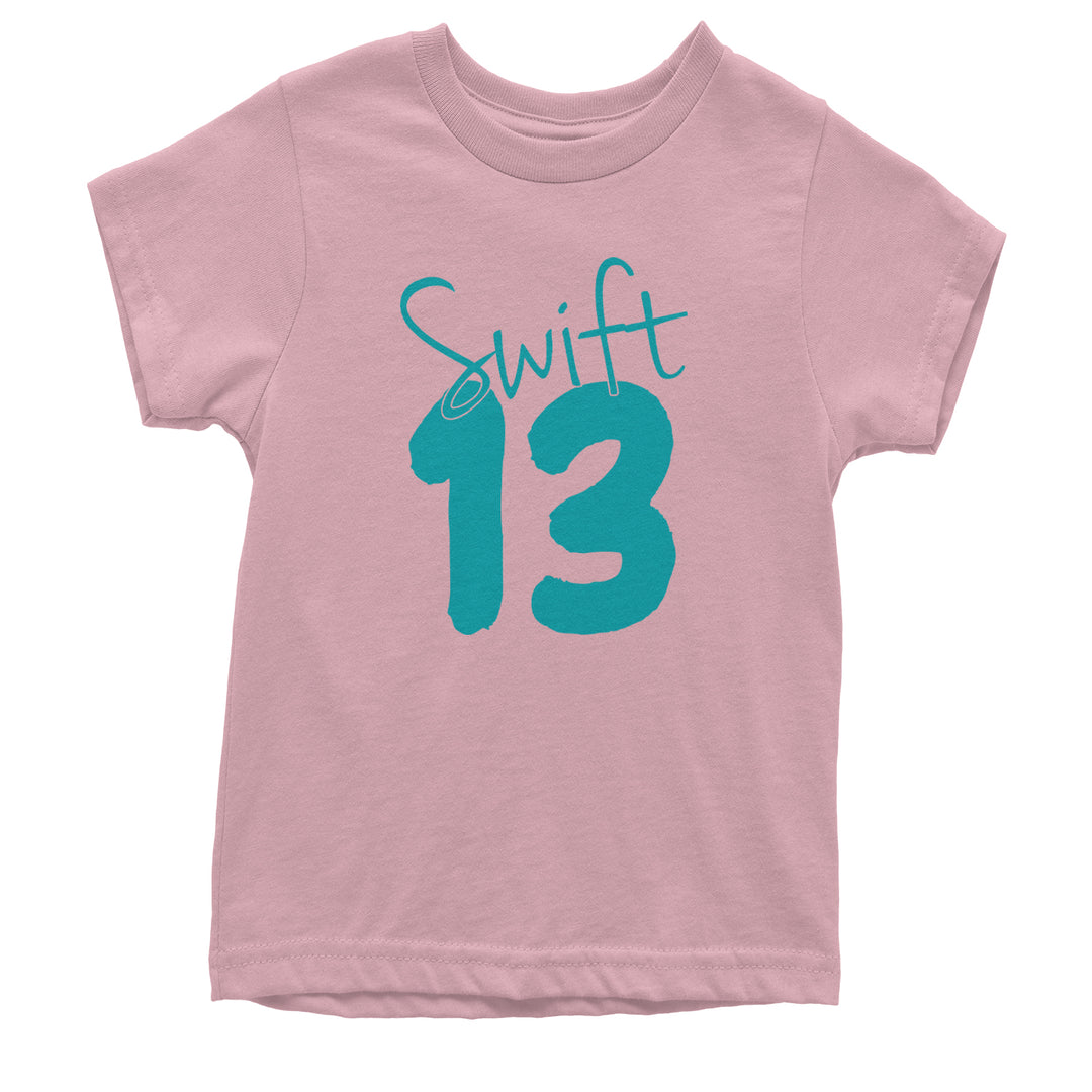13 Swift 13 Lucky Number Era TTPD Youth T-shirt Light Pink