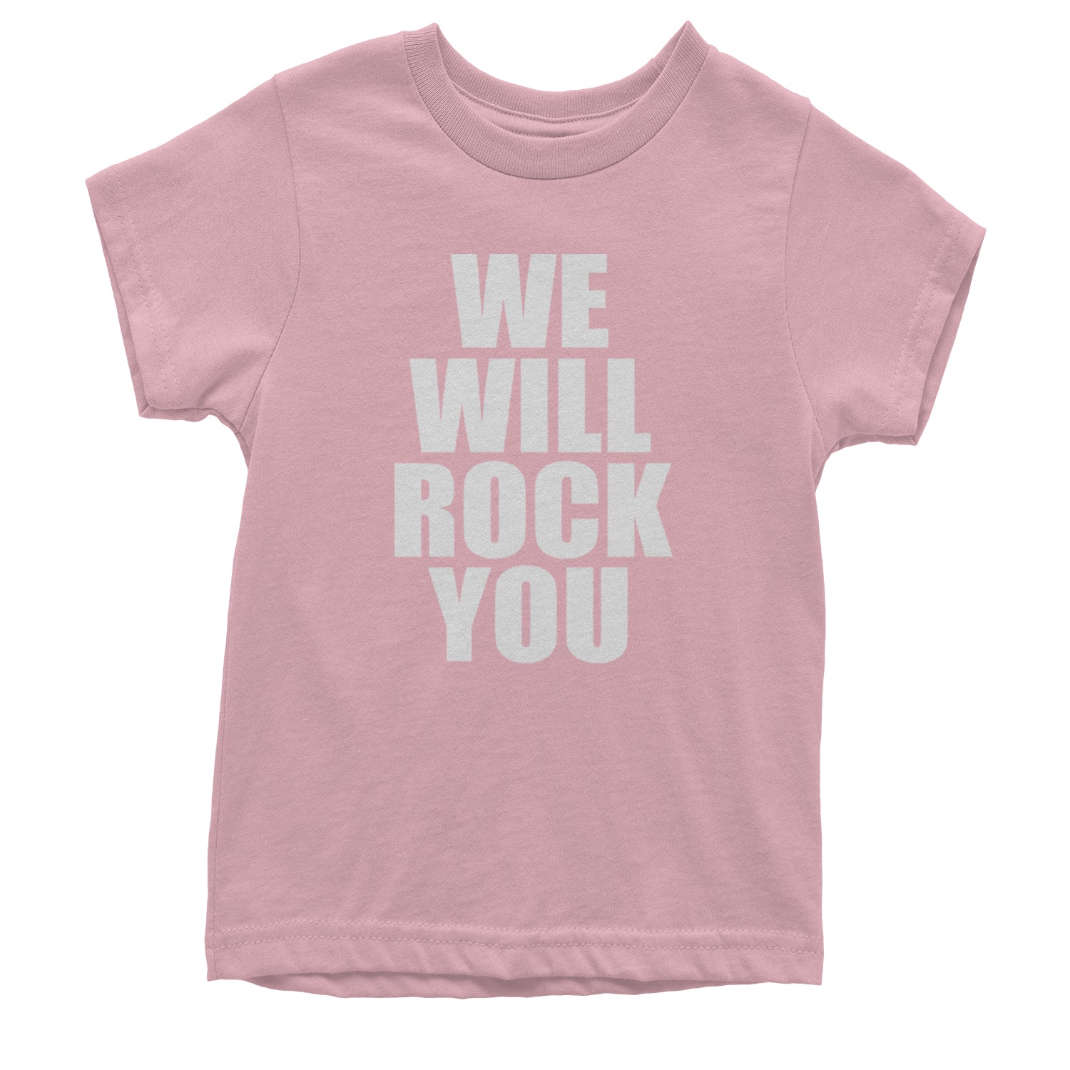 We Will Rock You Youth T-shirt Light Pink