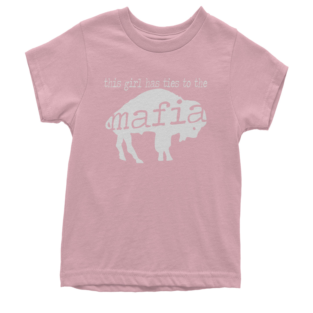 This Girl Has Ties To The Bills Mafia Youth T-shirt Light Pink