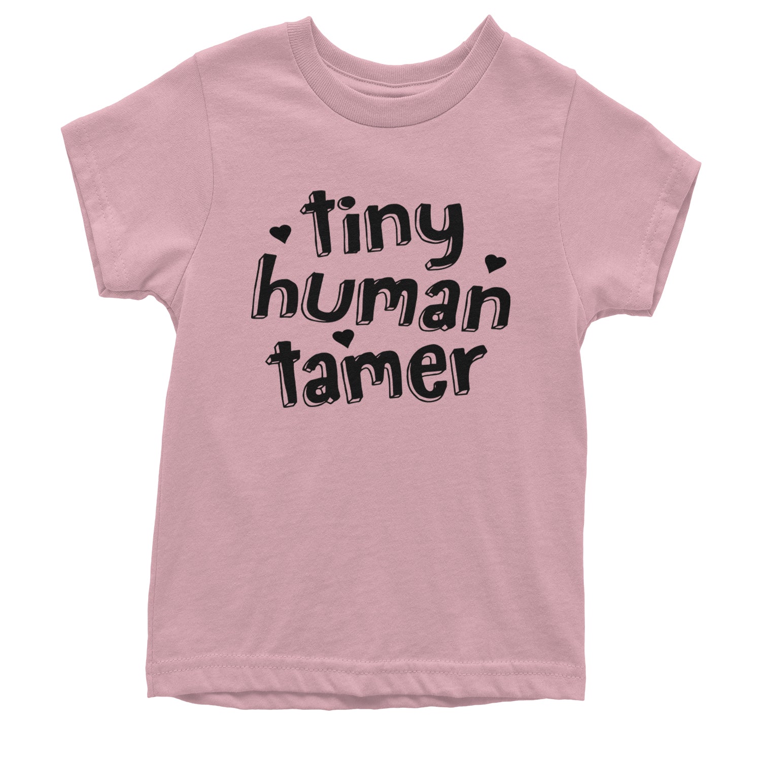 Tiny Human Tamer Teacher Youth T-shirt Light Pink