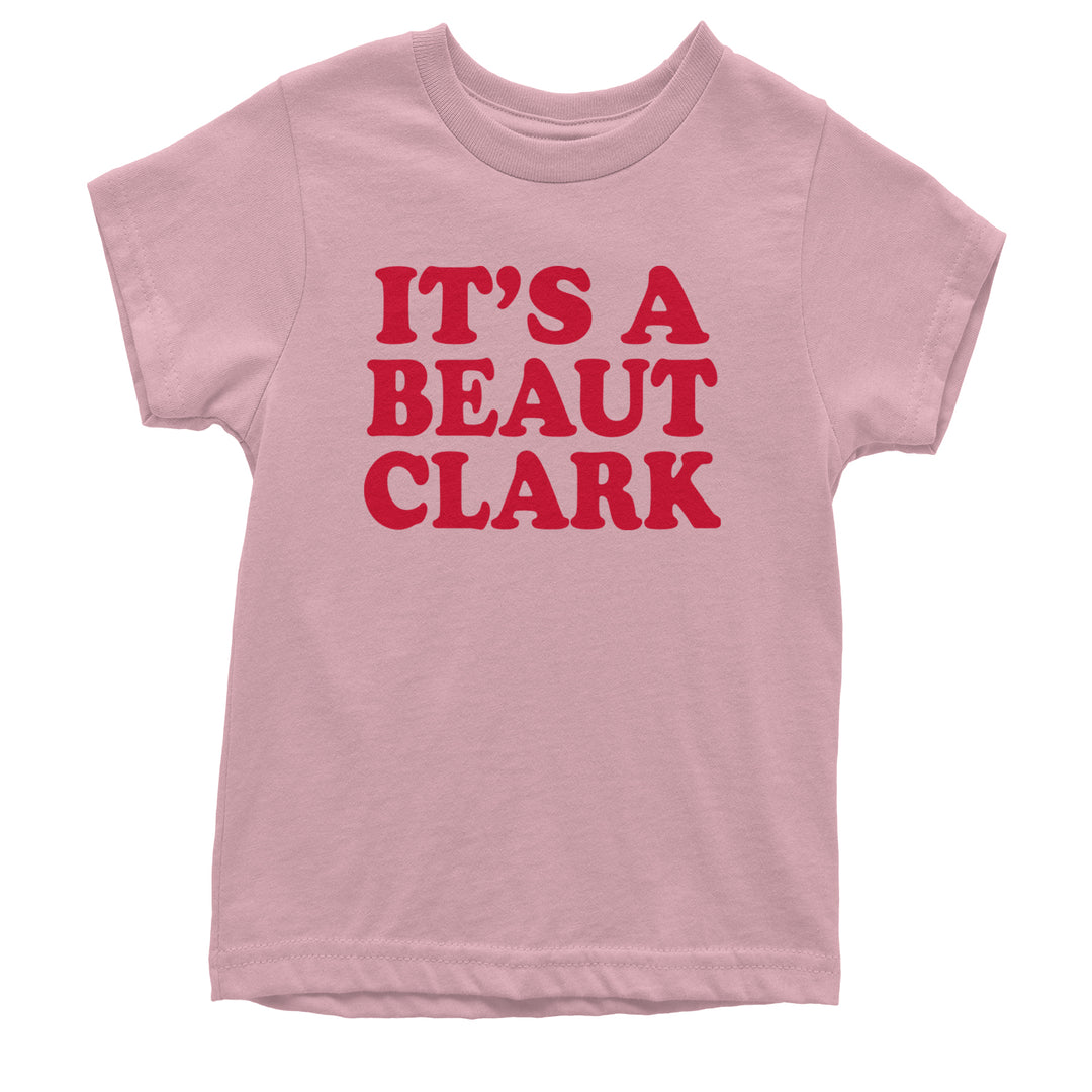 It's a Beaut Clark Festive Christmas Youth T-shirt Light Pink