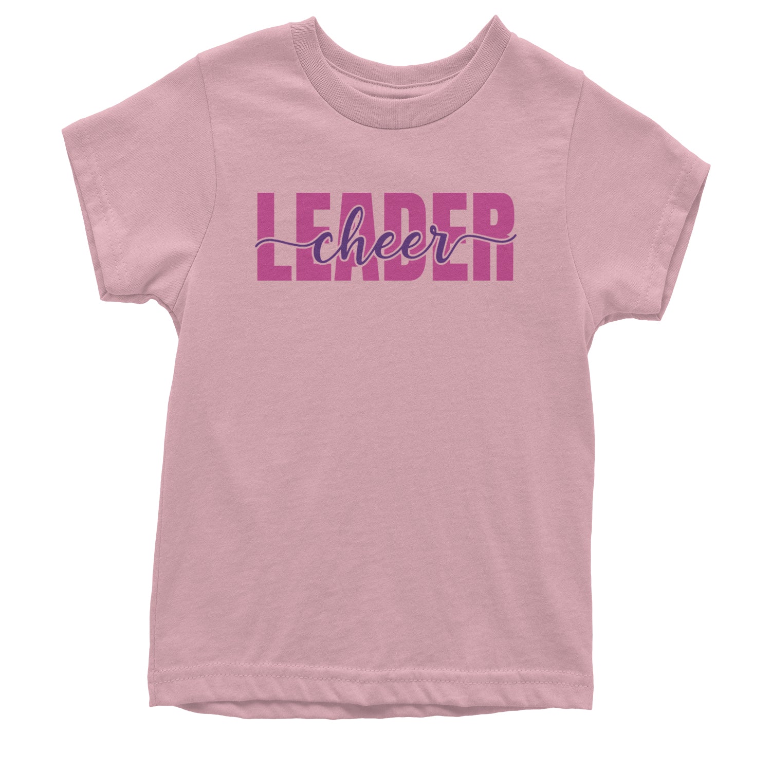 Cheerleader Script Style Youth T-shirt Light Pink