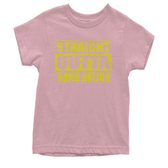 Straight Outta Rams Nation   Youth T-shirt Light Pink