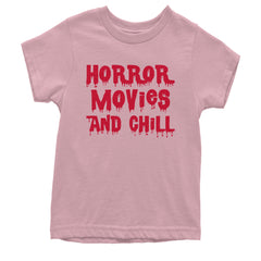 Horror Movies and Chill Youth T-shirt Light Pink