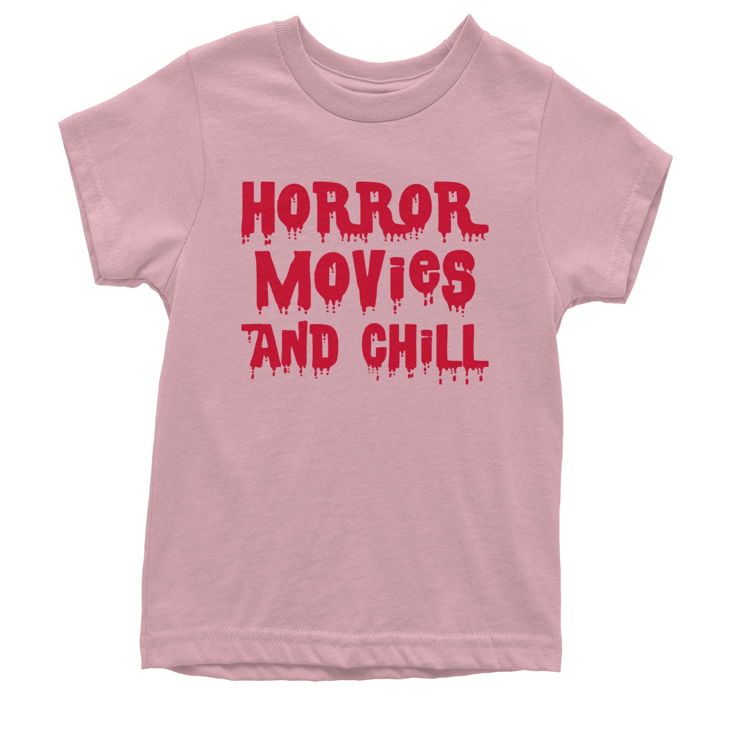 Horror Movies and Chill Youth T-shirt Light Pink