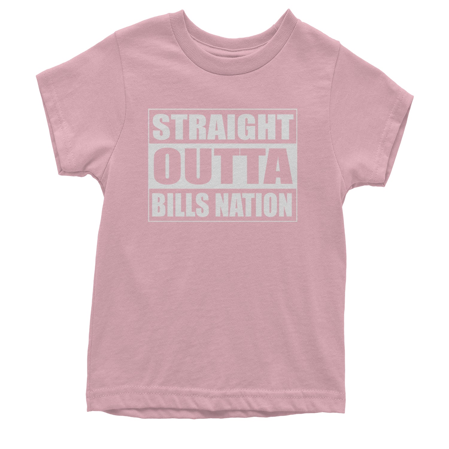 Straight Outta Bills Nation  Youth T-shirt Light Pink