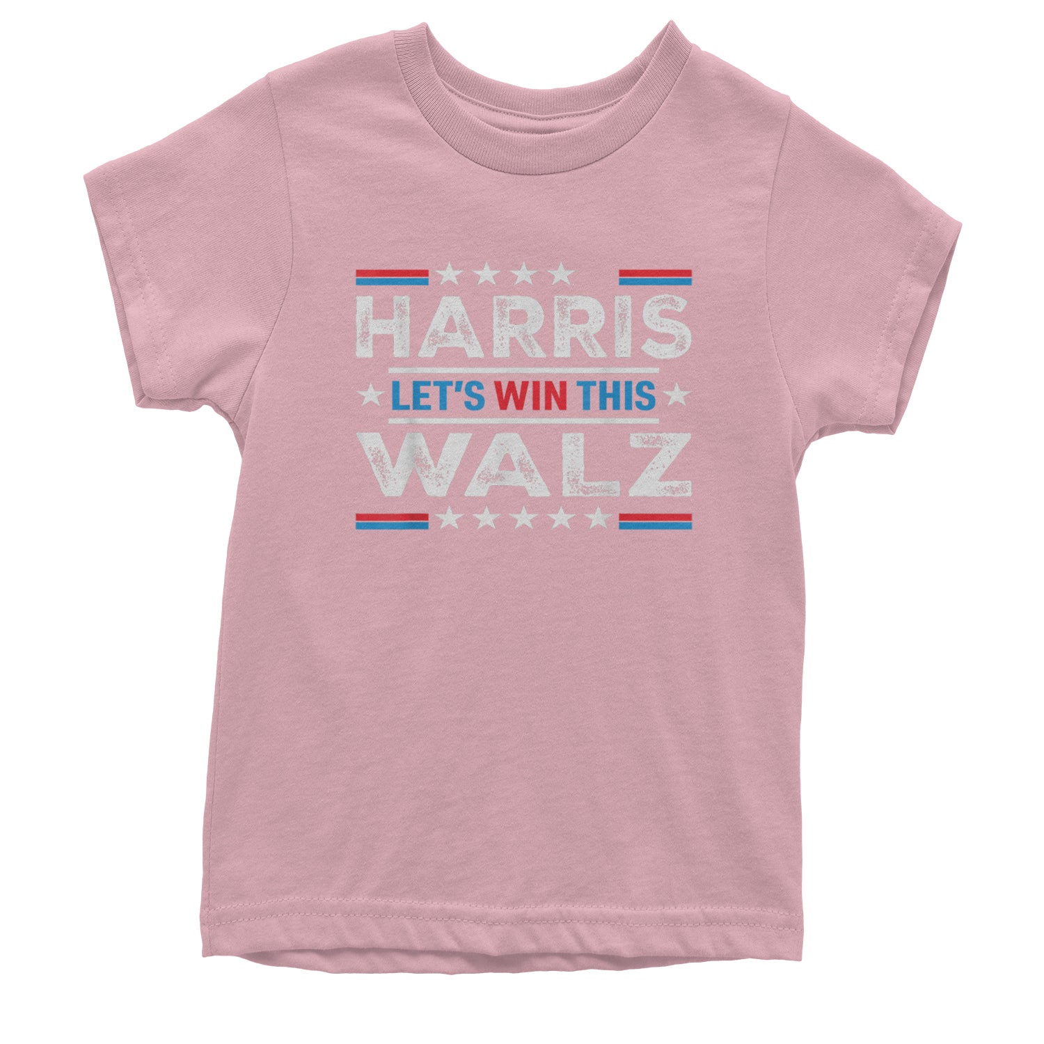 Kamala Harris and Tim Walz For President Youth T-shirt Light Pink