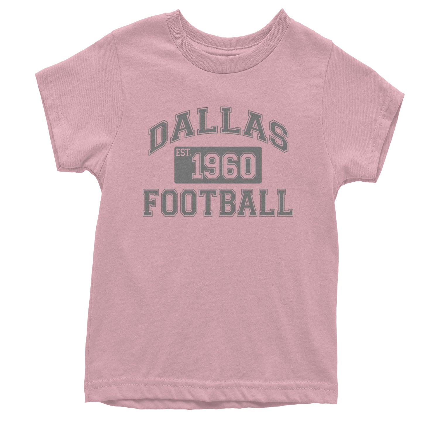 Dallas Football Established 1960 Youth T-shirt Light Pink