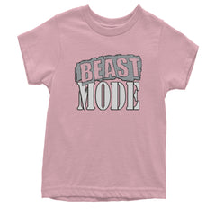 Beast Mode Training Gym Workout Youth T-shirt Light Pink