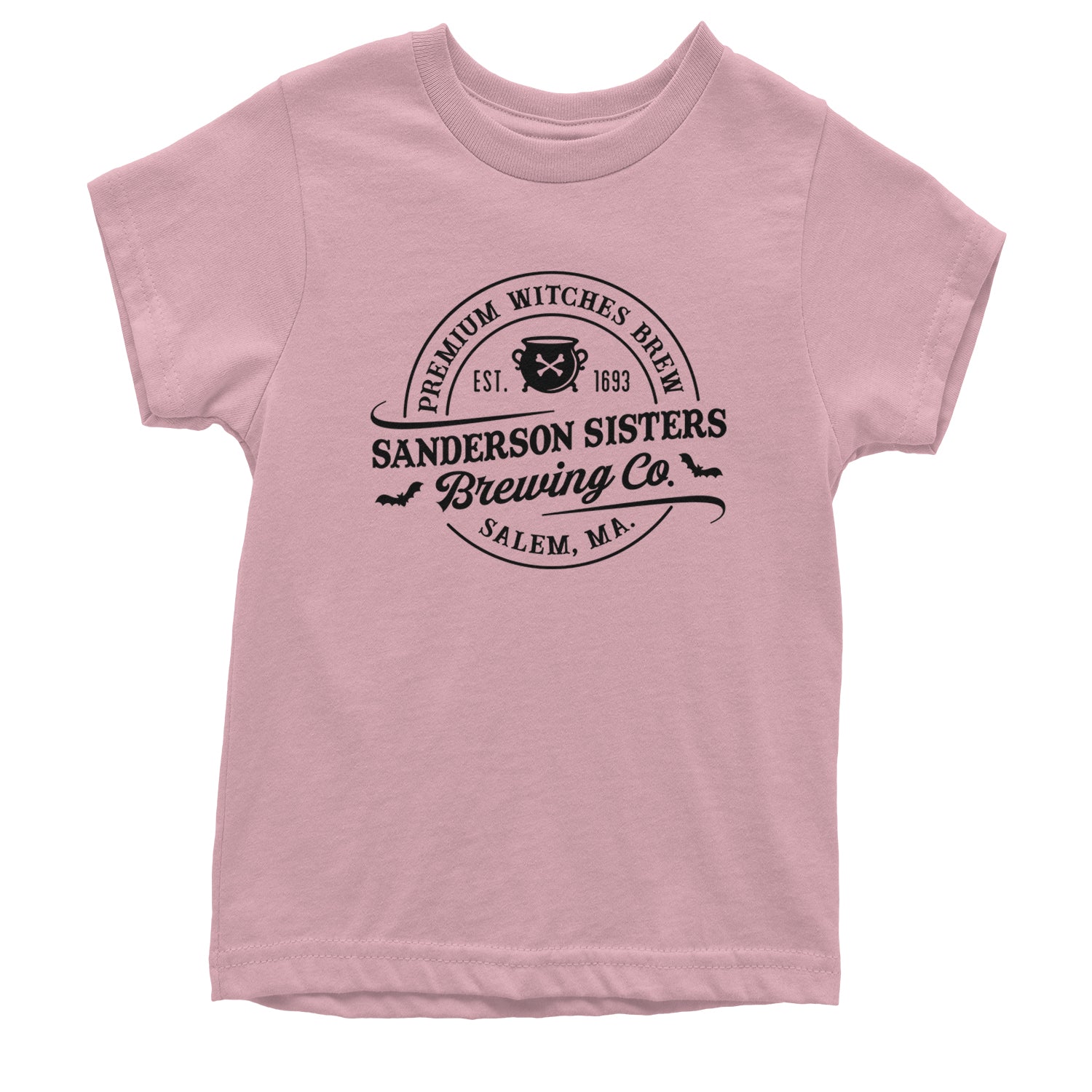 Sanderson Sisters Brewing Company Witches Brew Youth T-shirt Light Pink