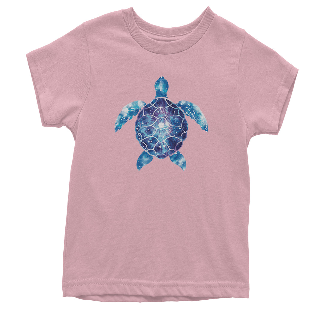 Ocean Aura Tie-Dye Sea Turtle Youth T-shirt Light Pink