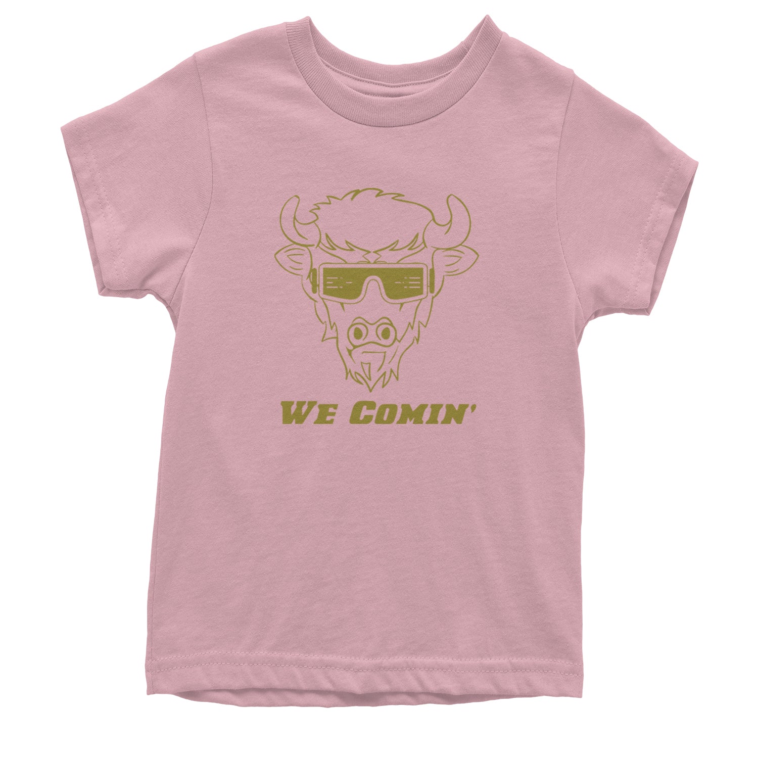 We Coming Coach Prime Colorado Youth T-shirt Light Pink