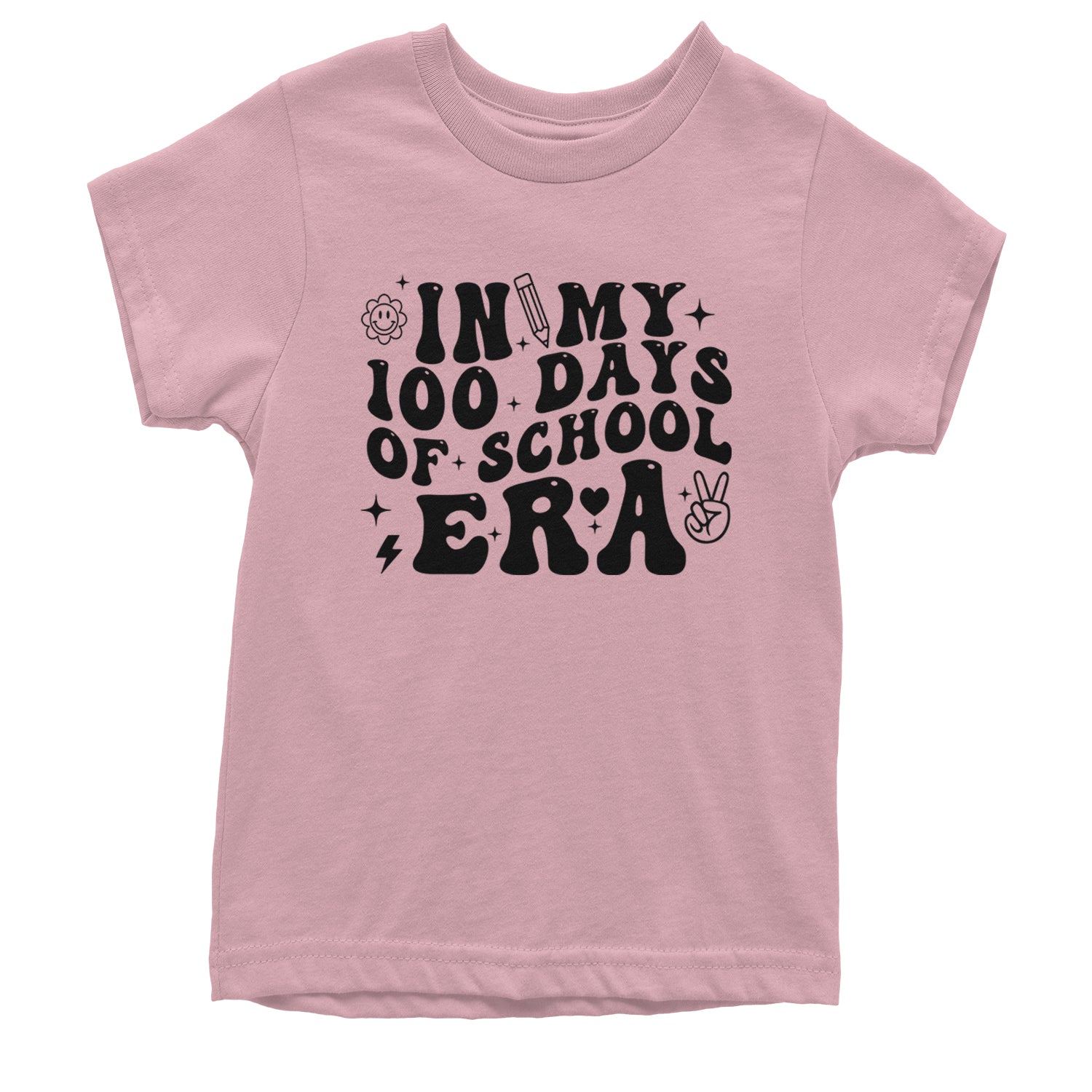 In My 100 Days Of School Era Youth T-shirt Light Pink