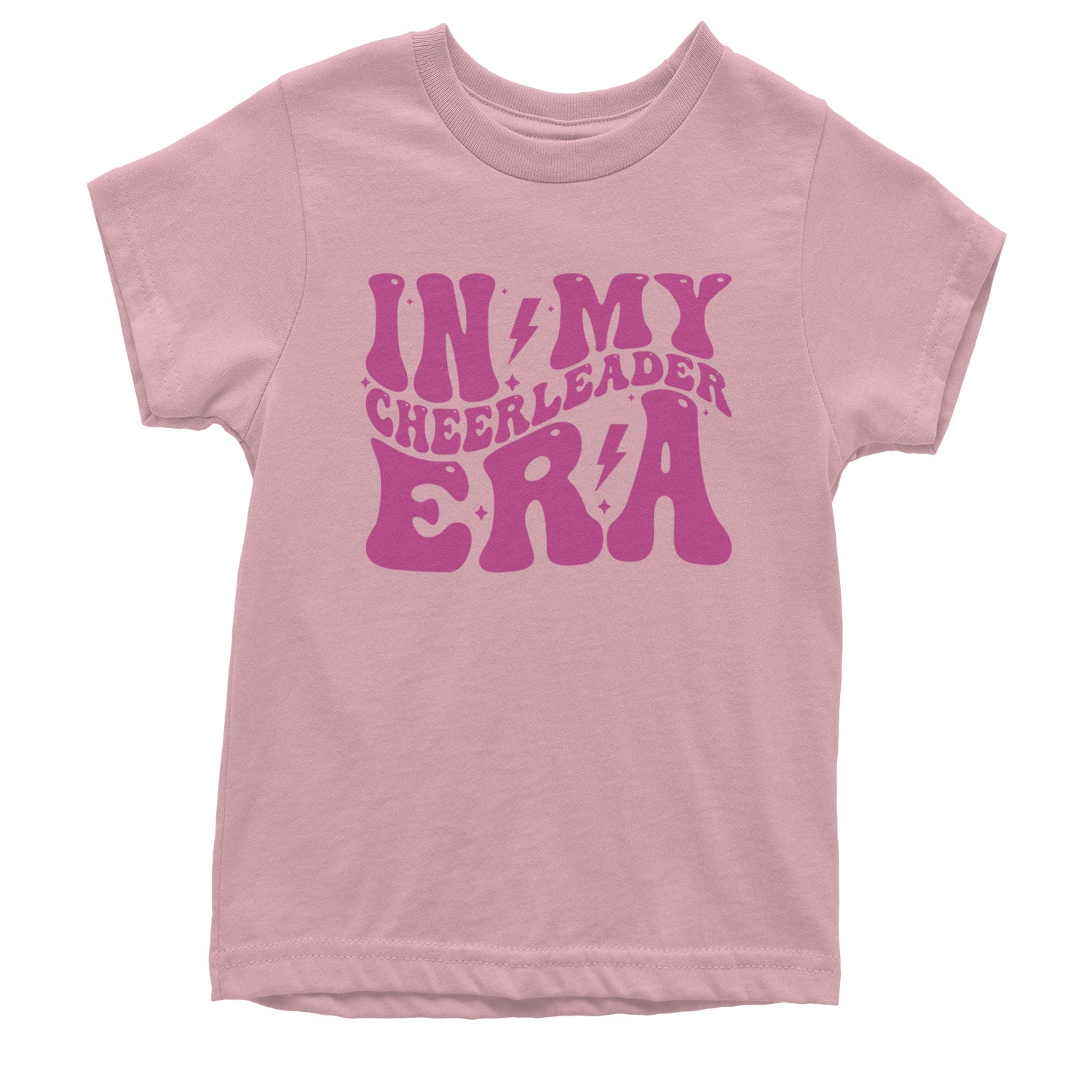 In My Cheerleader Era Youth T-shirt Light Pink