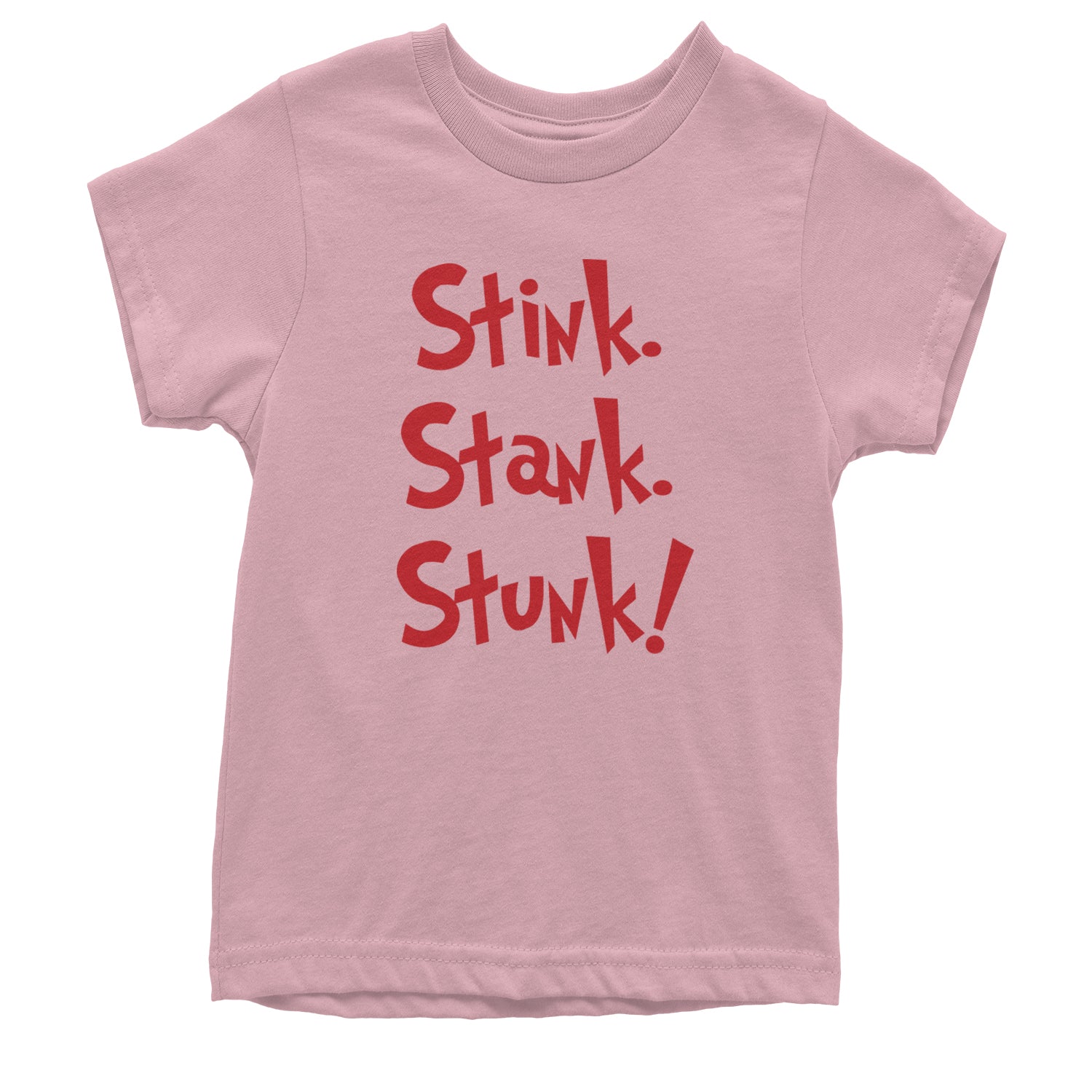 Stink Stank Stunk Gr-nch Youth T-shirt Light Pink