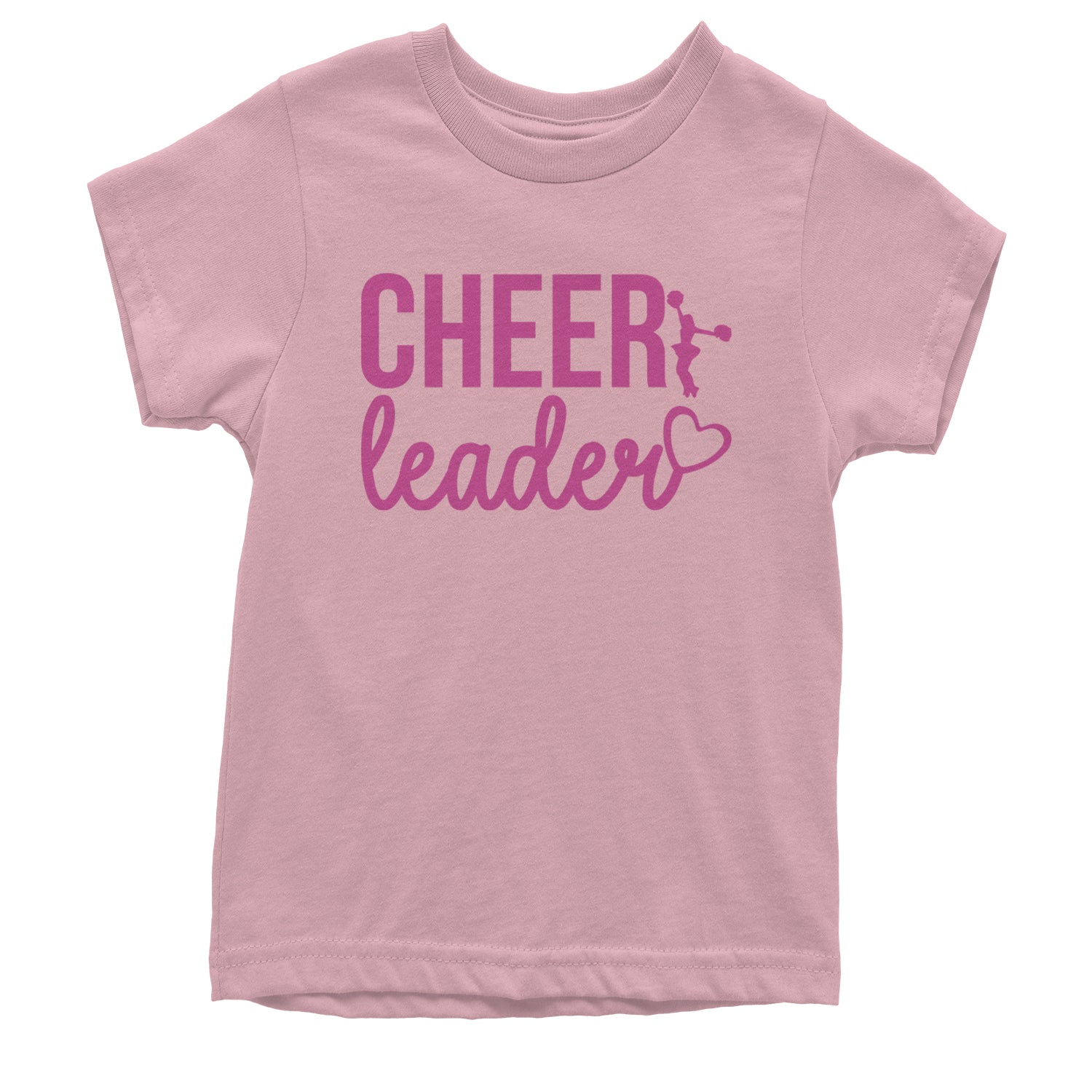 Cheerleader Heart Love Youth T-shirt Light Pink