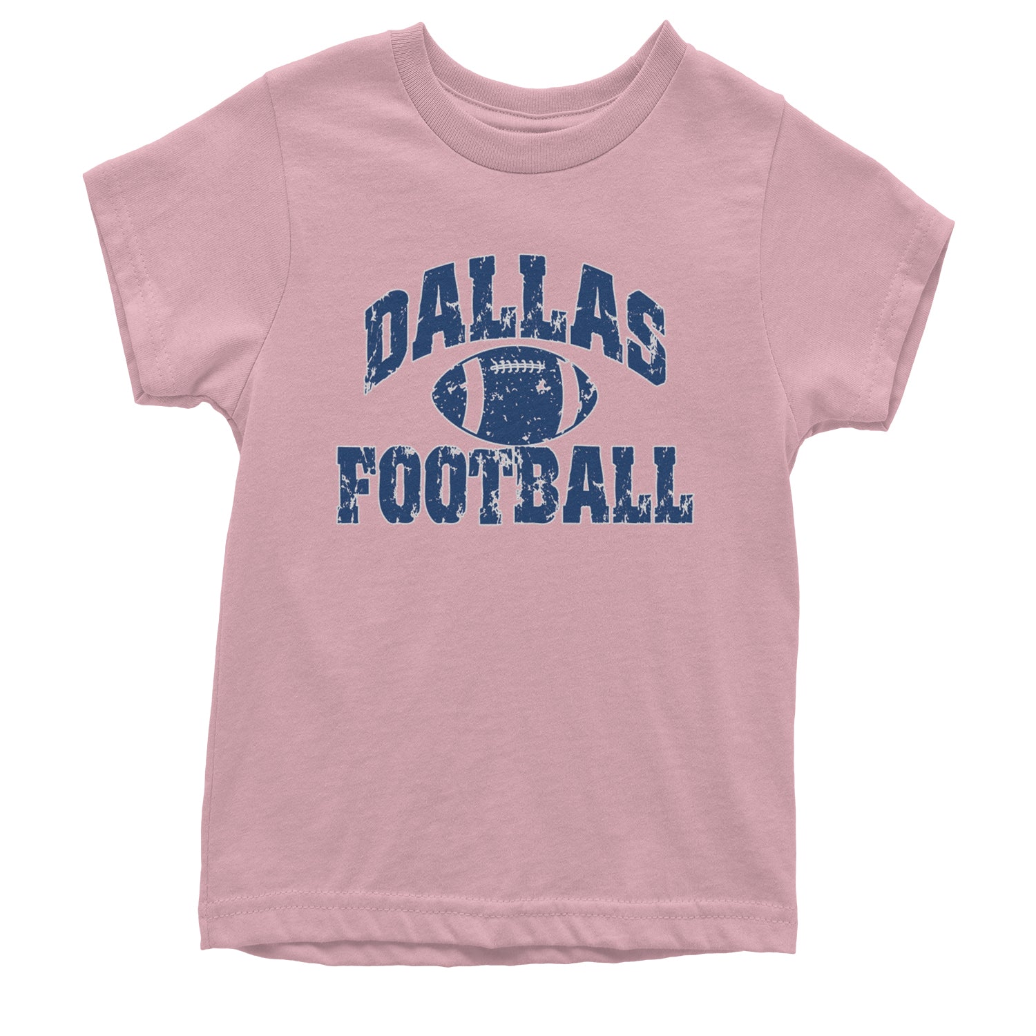 Dallas Distressed Football Youth T-shirt Light Pink