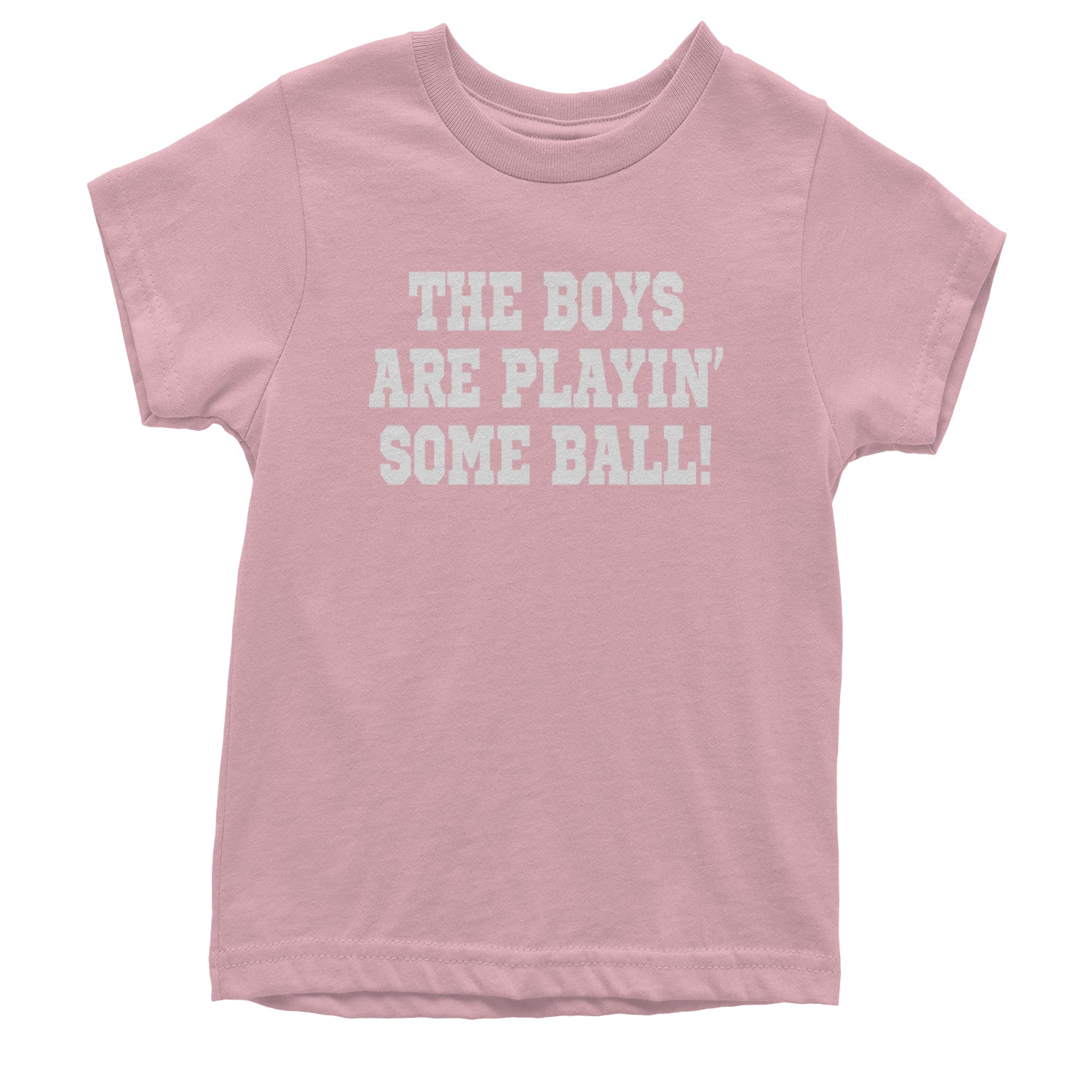 The Boys Are Playing Some Baseball Youth T-shirt Light Pink