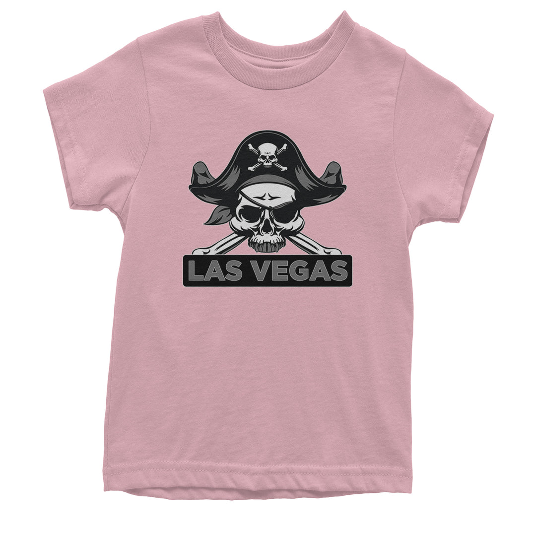 Raider Skull Straight Outta Las Vegas Youth T-shirt Light Pink