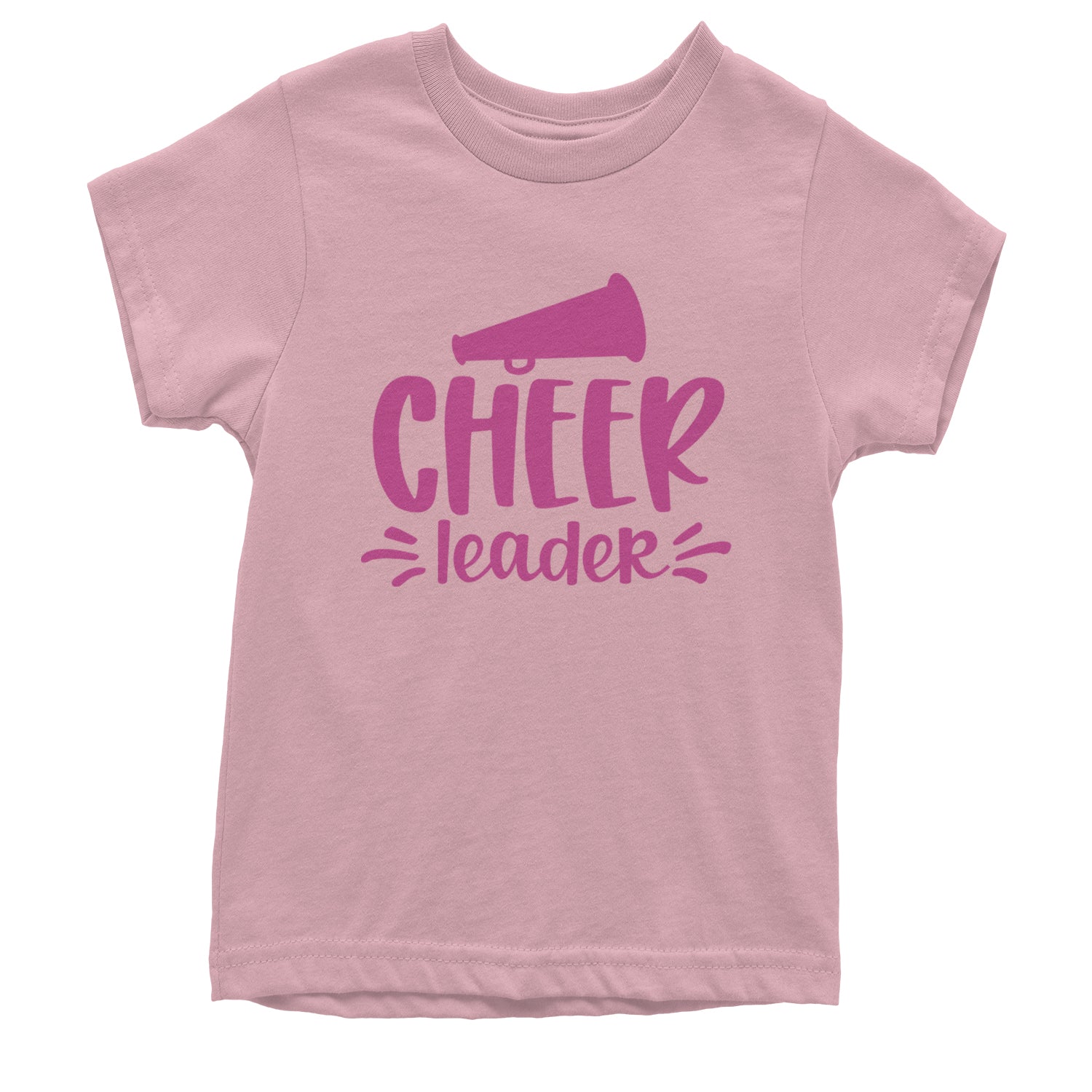 Cheerleader Bullhorn Youth T-shirt Light Pink