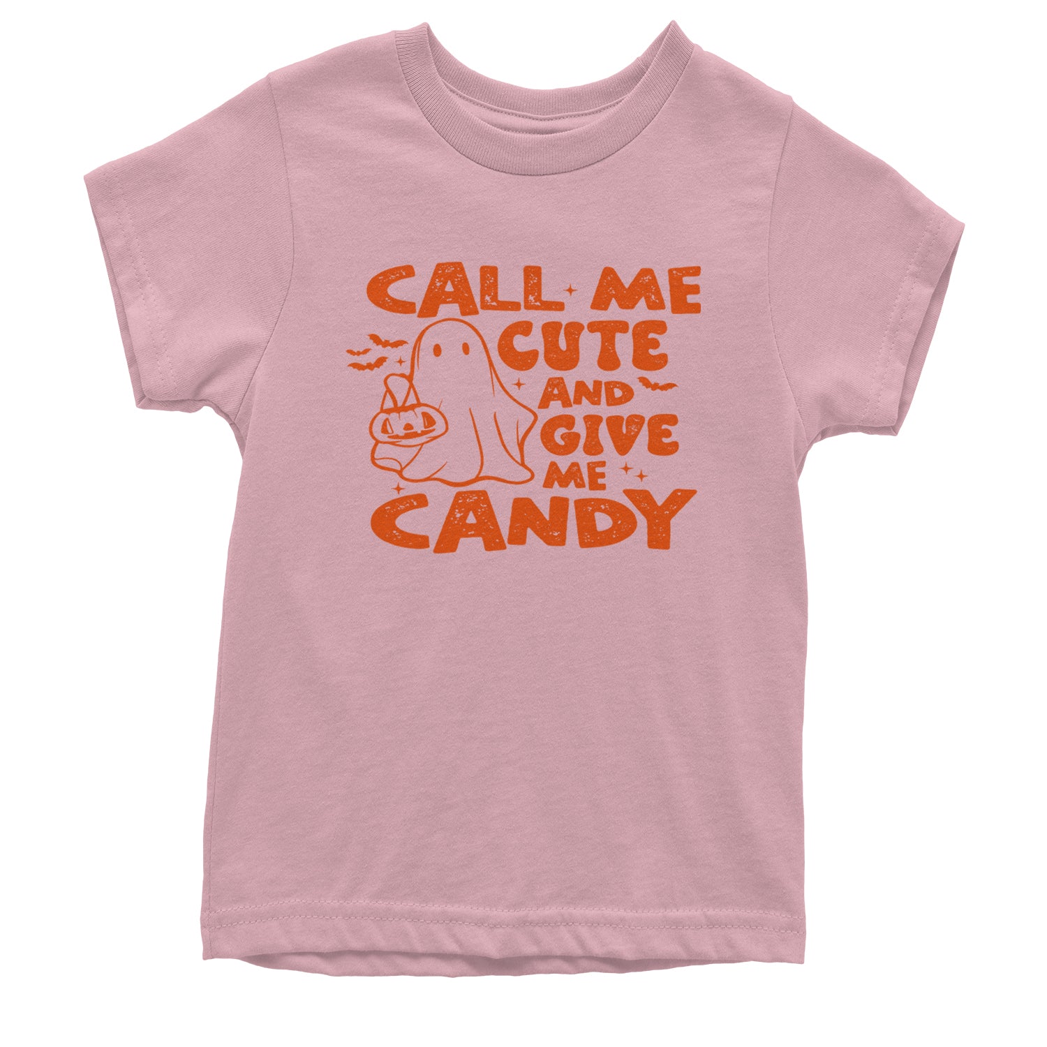 Call Me Cute And Give Me Candy Youth T-shirt Light Pink