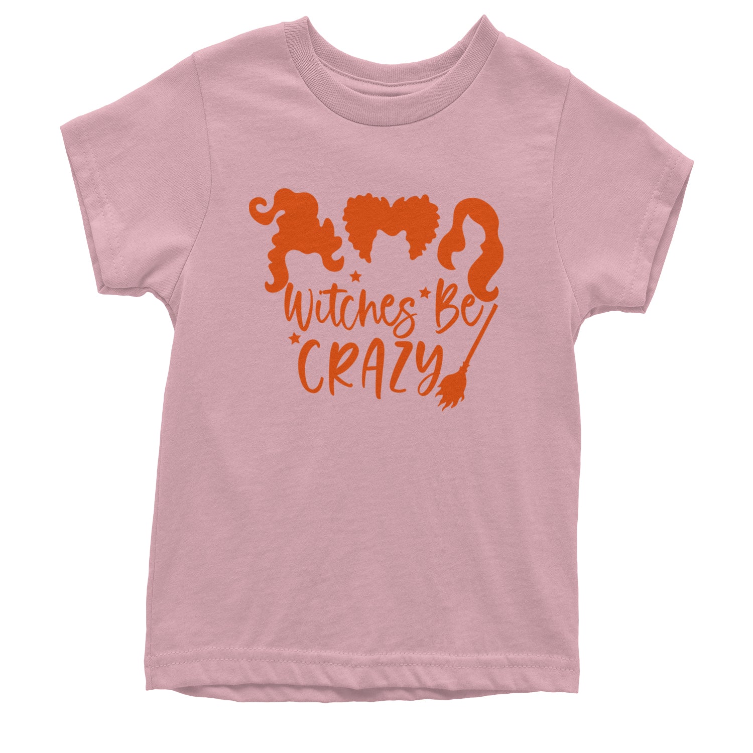 Witches Be Crazy Hocus Pocus Youth T-shirt Light Pink