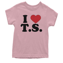 I Heart T.S. Concert Music Lover  Youth T-shirt Light Pink