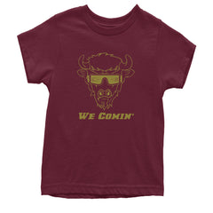 We Coming Coach Prime Colorado Youth T-shirt Maroon
