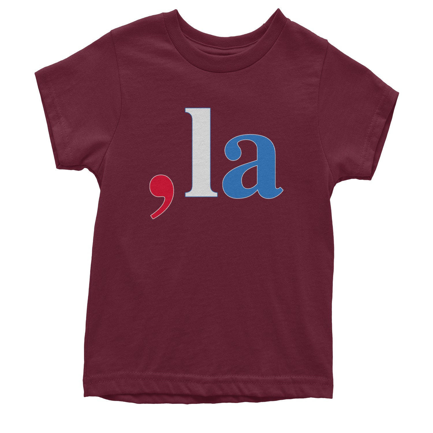 Comma-La - Support Kamala Harris For President 2024 Youth T-shirt Maroon