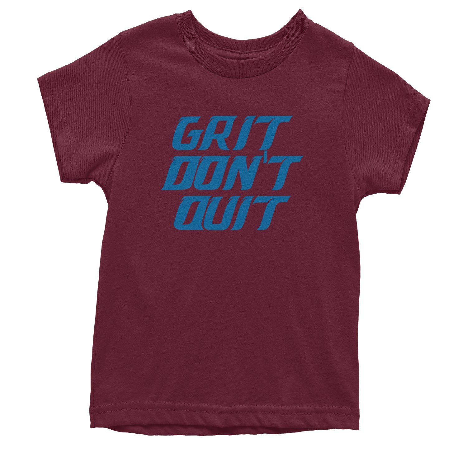 Grit Don't Quit Detroit Grit Youth T-shirt Maroon