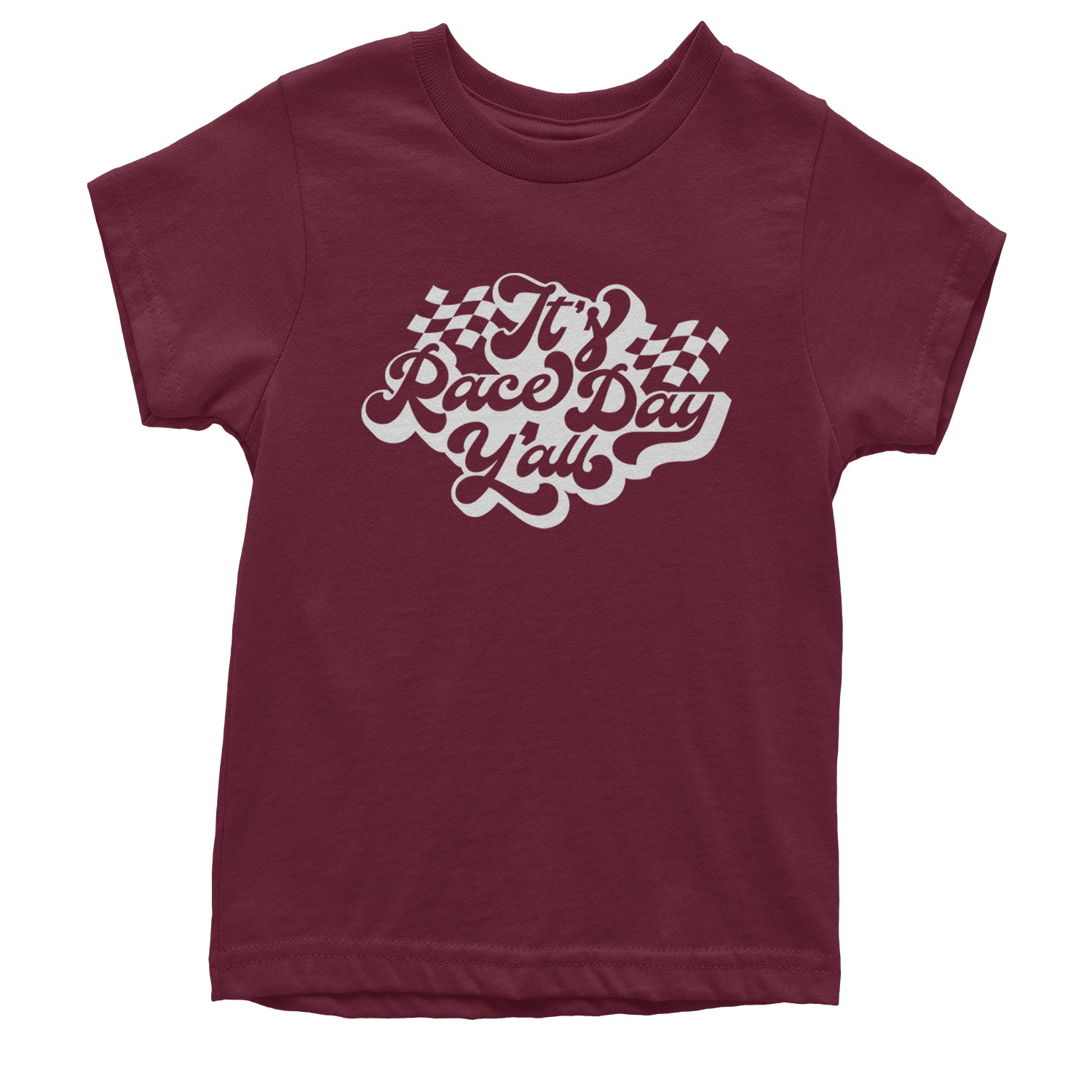 It's Race Day, Y'all Youth T-shirt Maroon