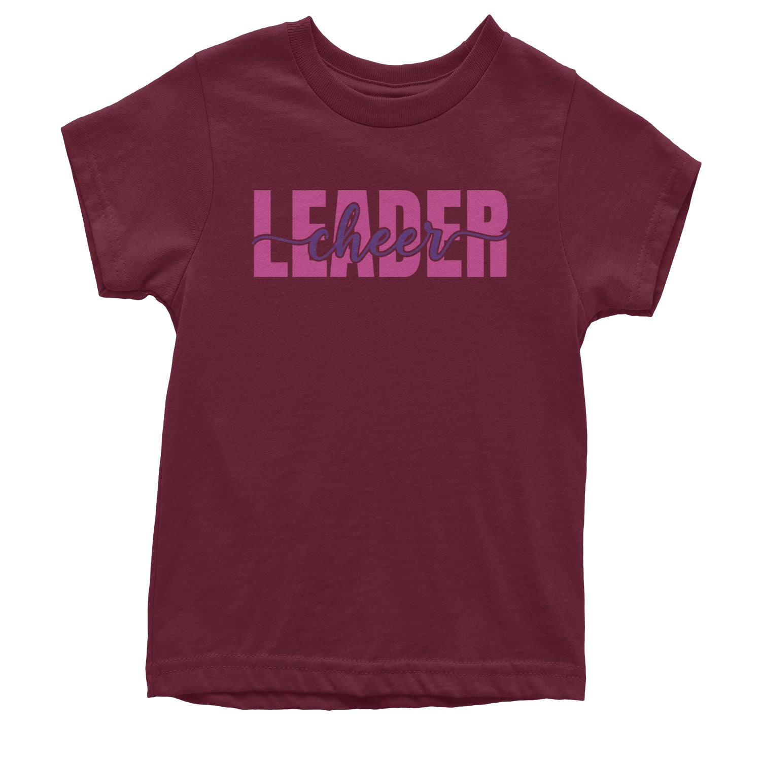 Cheerleader Script Style Youth T-shirt Maroon