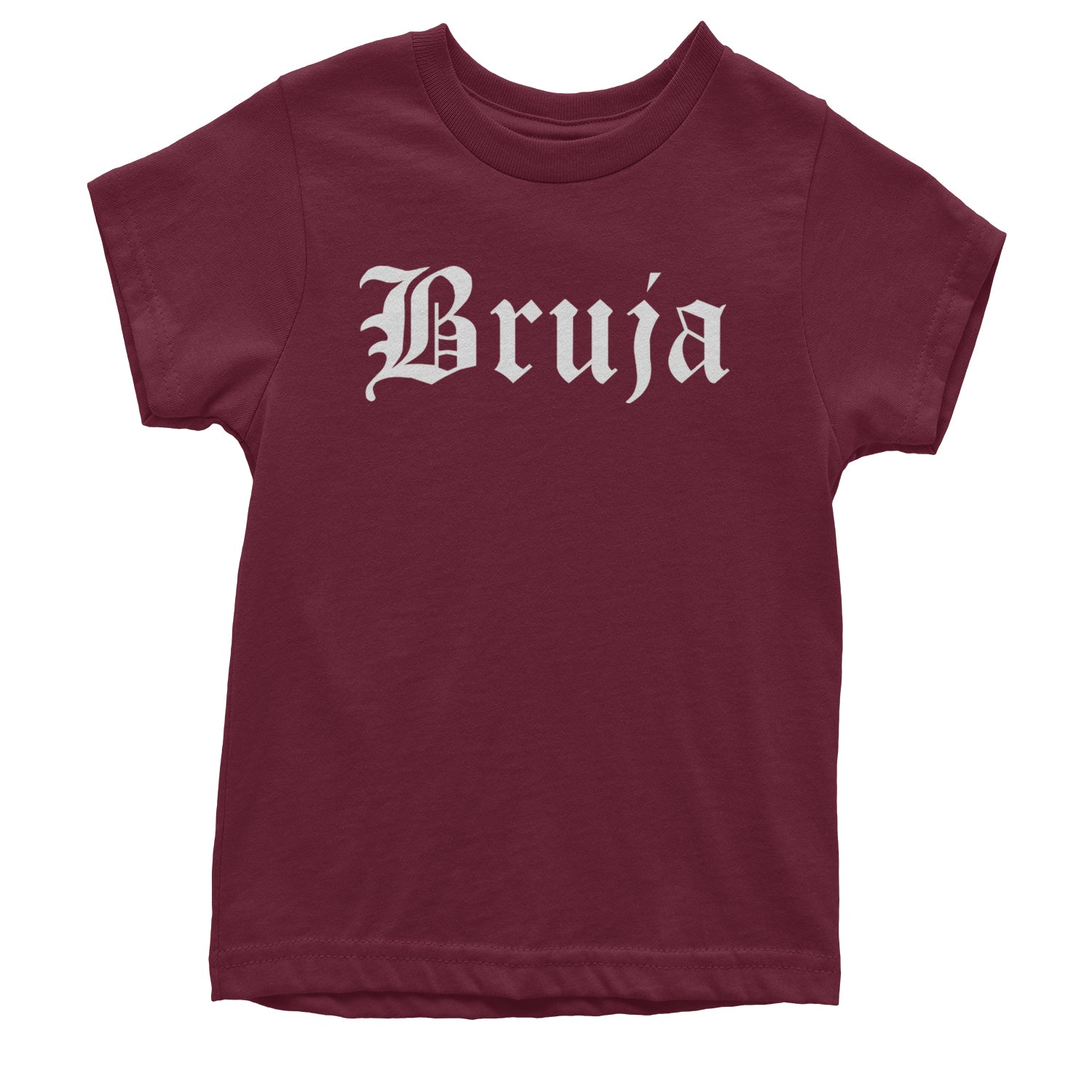 Bruja Gothic Spanish Witch Youth T-shirt Maroon