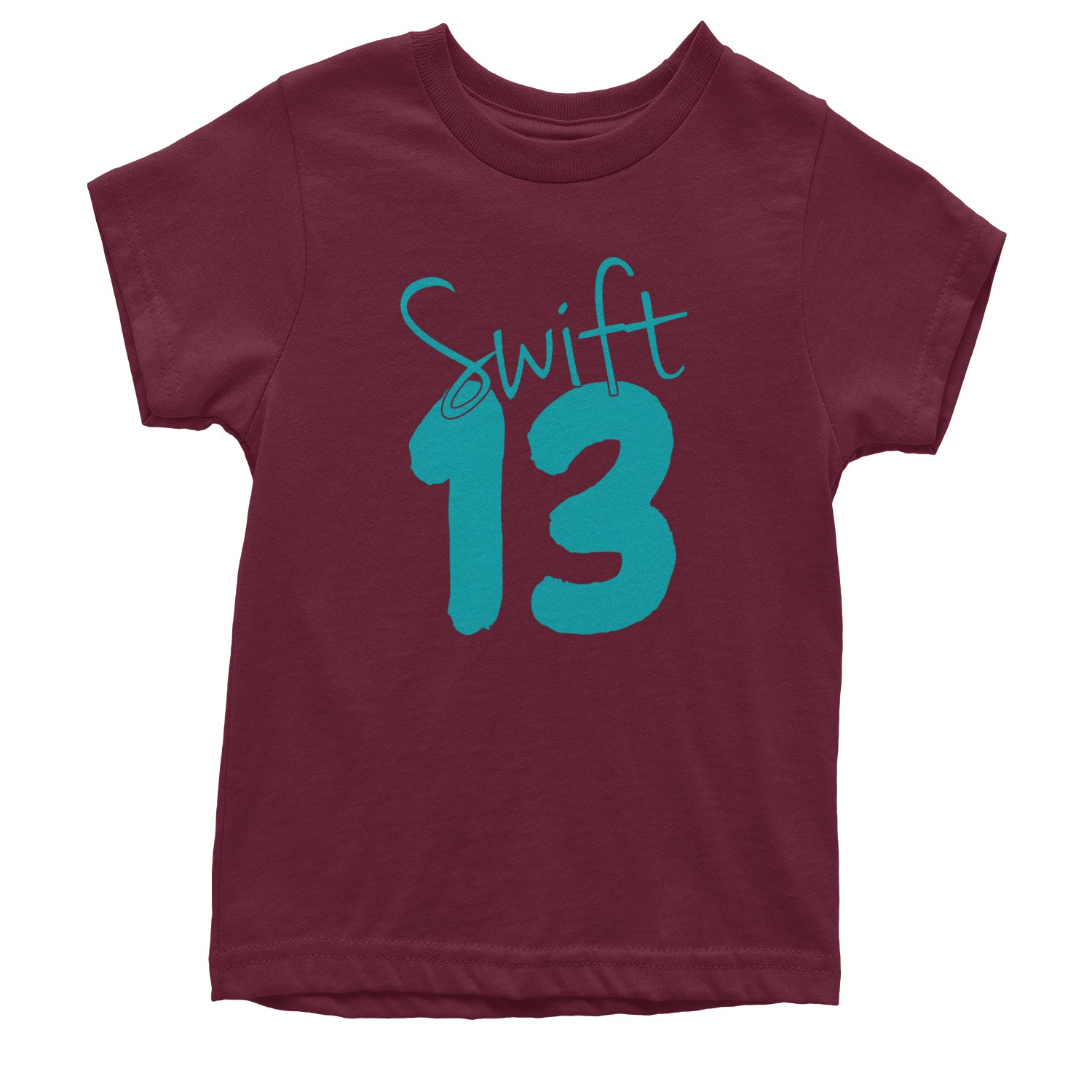 13 Swift 13 Lucky Number Era TTPD Youth T-shirt Maroon