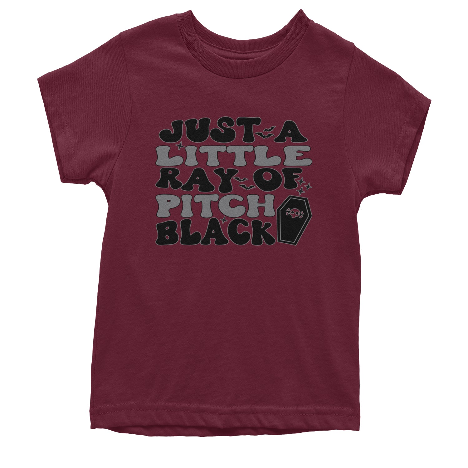 Just A Little Ray of Pitch Black Youth T-shirt Maroon