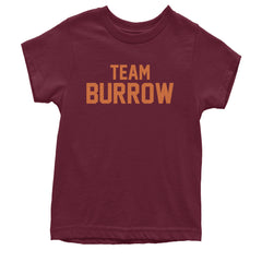 Team Burrow Cincinnati Youth T-shirt Maroon